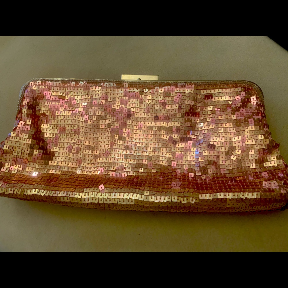BCBG MAXAZRIA elegant sequence clutch w/ strap